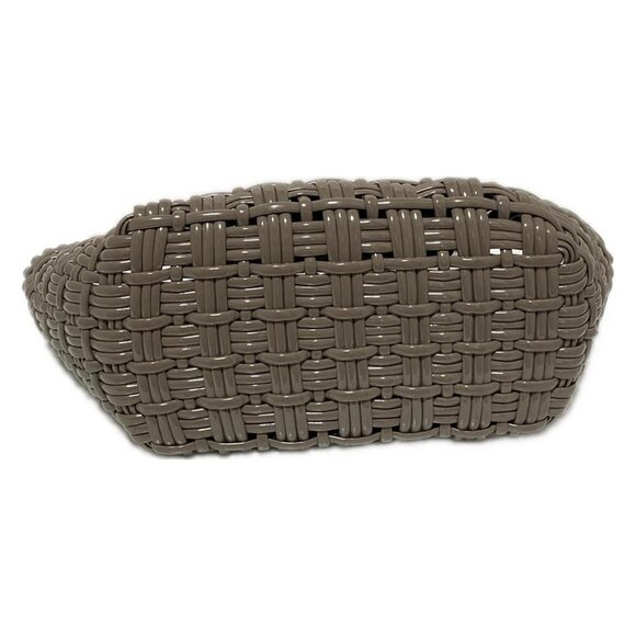 Auth BALENCIAGA Bistro XS Basket Dark Gray Polyurethane Polyester Cotton - Picture 4 of 9